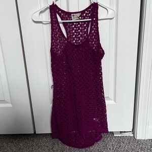 Sangria Crochet Sleeveless Top